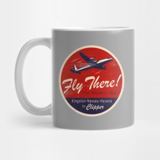 Vintage Air Travel - Fly There! The Modern Way (distressed) Mug